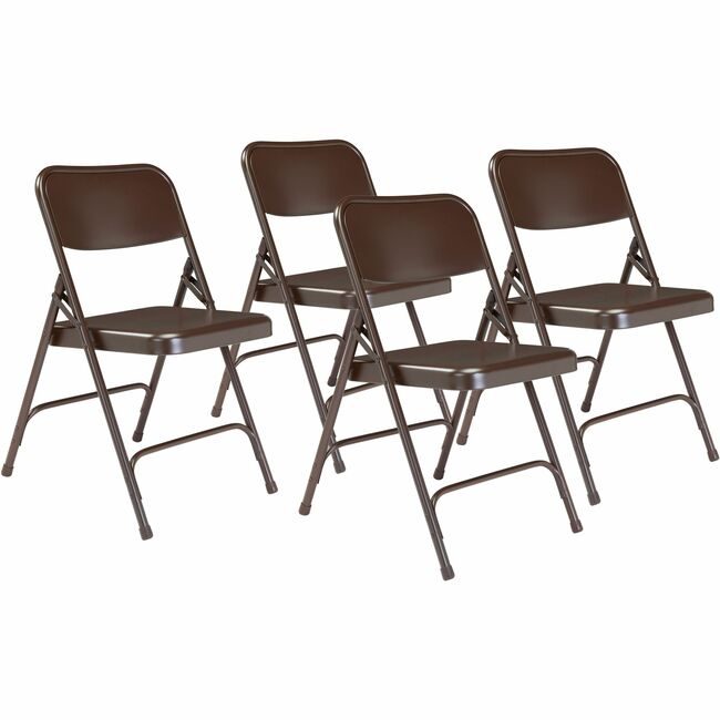 National Public Seating Chair Fold Steel Brwn NPS203