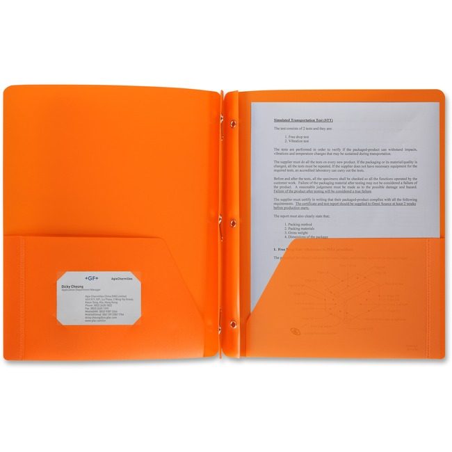 Business Source Folder 2PCKT Poly Fastnr Oe BSN20889