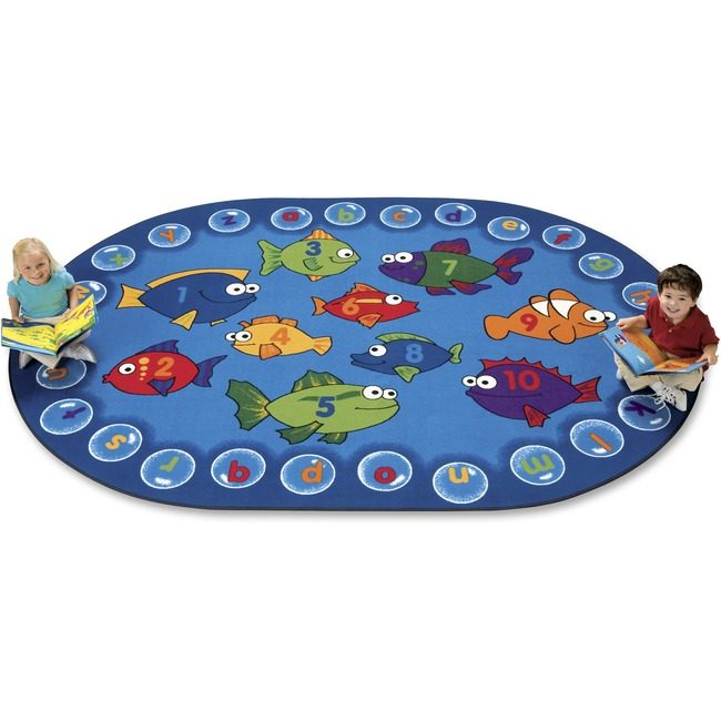 Carpets for Kids Rug Fishing 69"X95" Oval CPT6806
