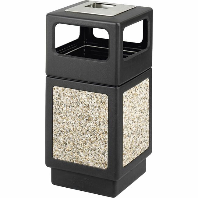 Safco Products Receptacle Sde W/Urn 38G Black SAF9473NC
