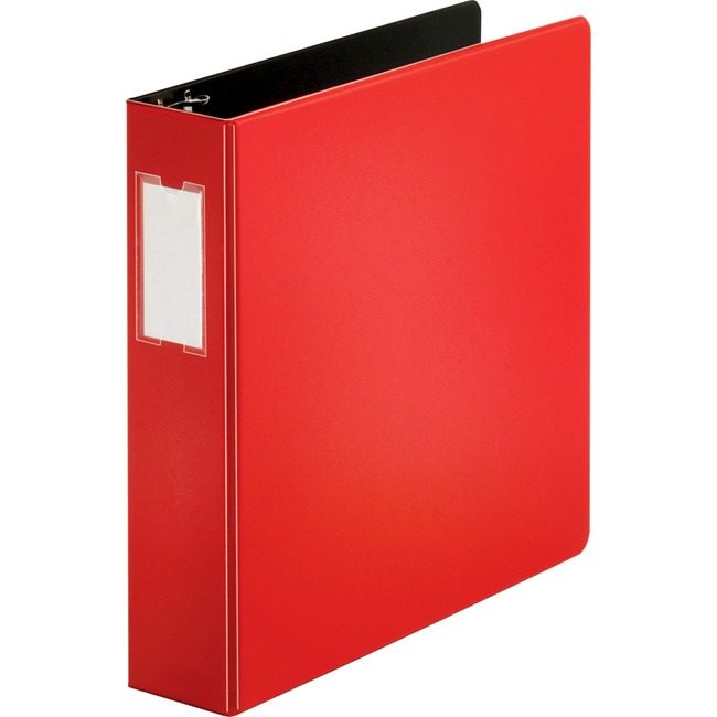Business Source Binder Lblhldr Slant 2" Red BSN33112