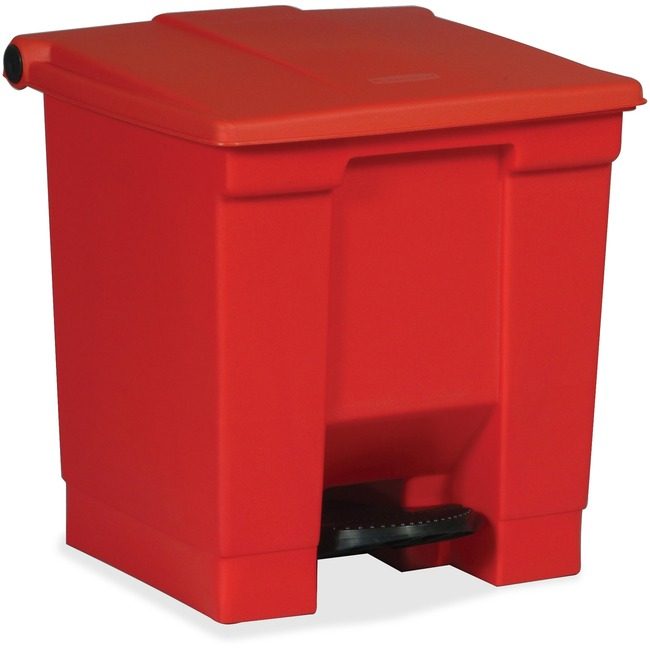 Rubbermaid Commercial Products Receptacle 8-GALLON Red RCP614300RED