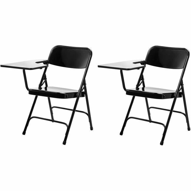 National Public Seating Chair Steel Tab Arm Rt Black NPS5210R