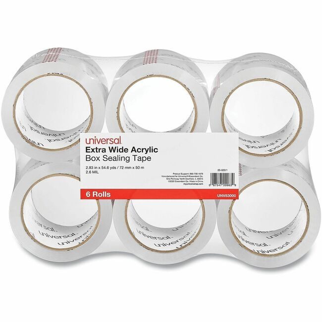 Universal Office Products Tape 2.83"X54.6YDS6PK Clear UNV83000
