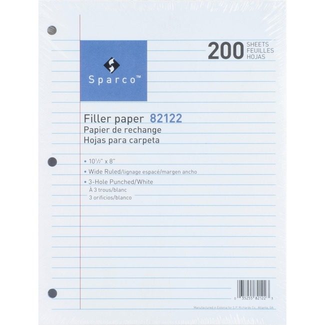 Sparco Paper Filler Wd 10.5X8 200 SPR82122