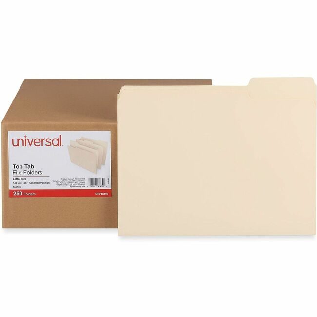 Universal Office Products File Folder Letter 250 Count Mla UNV18103