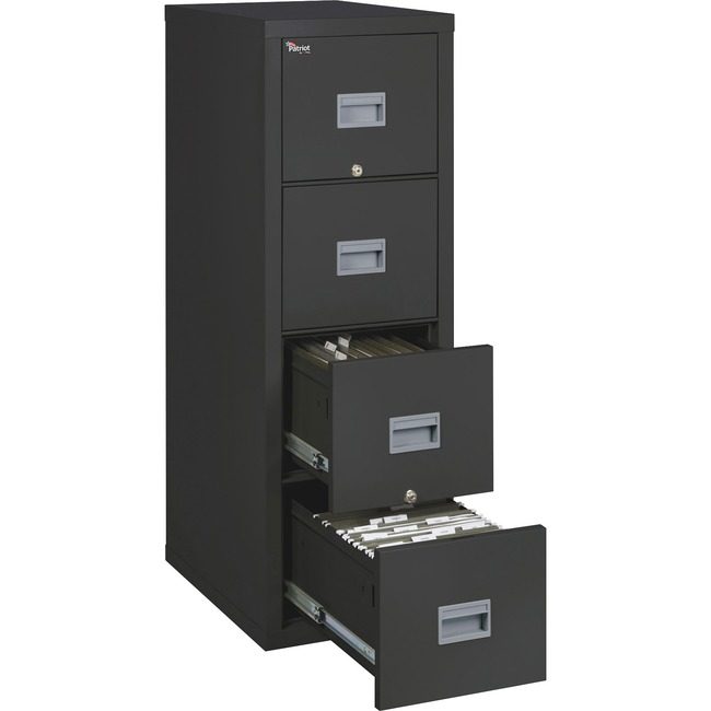 FireKing International File Fire 4DR Black 25" Lt/Lg FIR4P1825CBL