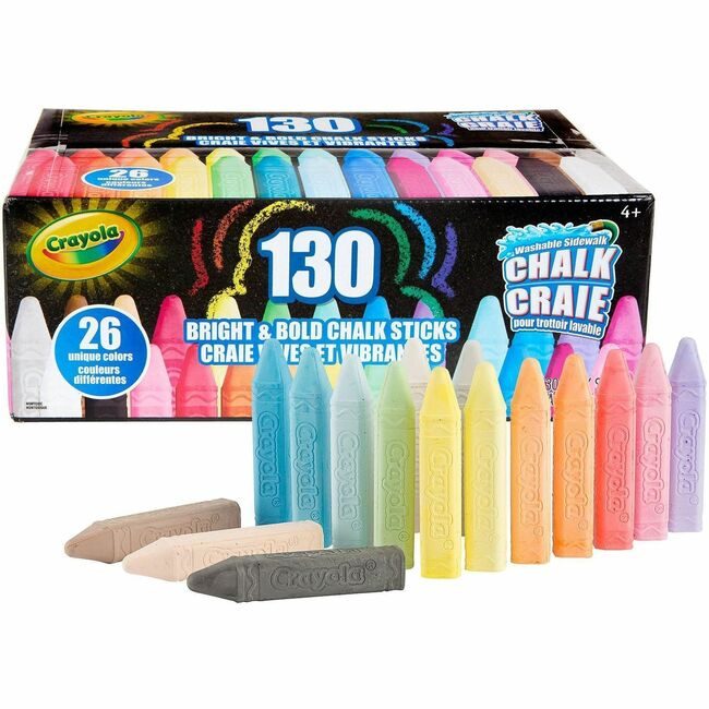 Crayola LLC Chalk Sidewalk Wash 130 Count CYO510817