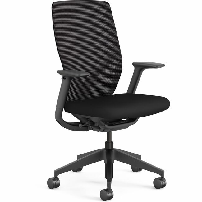 The HON Company Chair Task Meshbck Arms Black HONFXT0STAMU10T