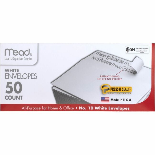 ACCO Brands Mead / Five Star Envelopes Plain Prs&Sl #10 MEA75024