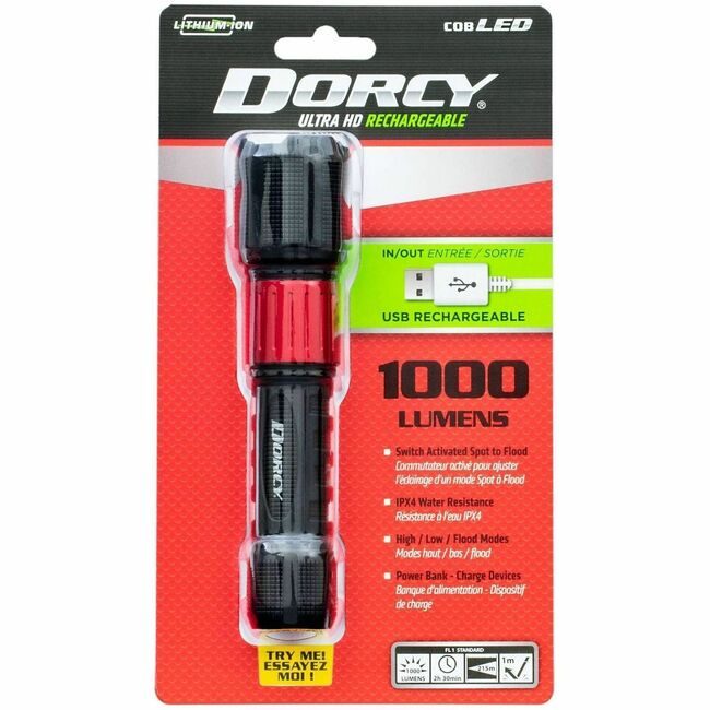 Dorcy International Flashlight USB 1000 LUMEN DCY414358