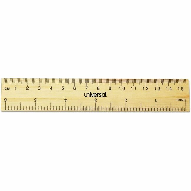 Universal Office Products Ruler 6" Wood 2/PK UNV59024