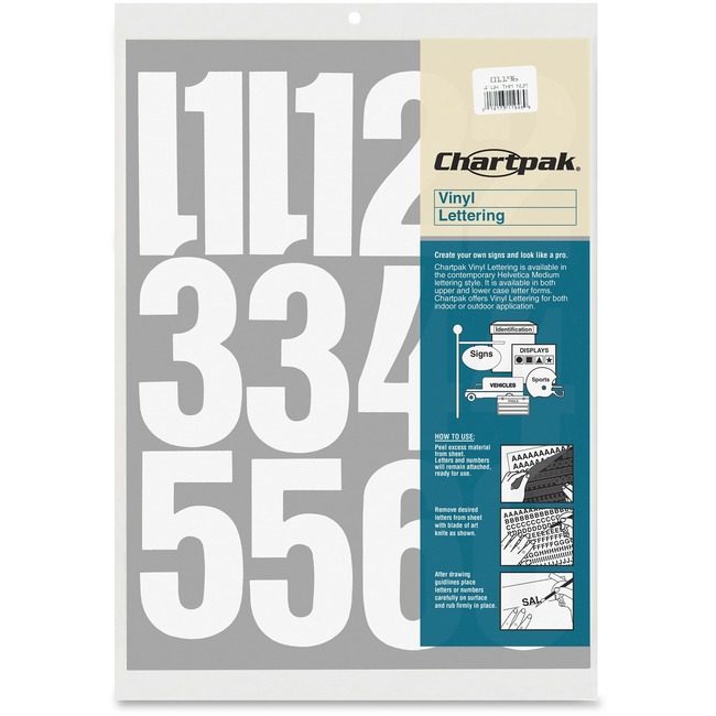 Chartpak Numbers Vnyl 4"WE CHA01196