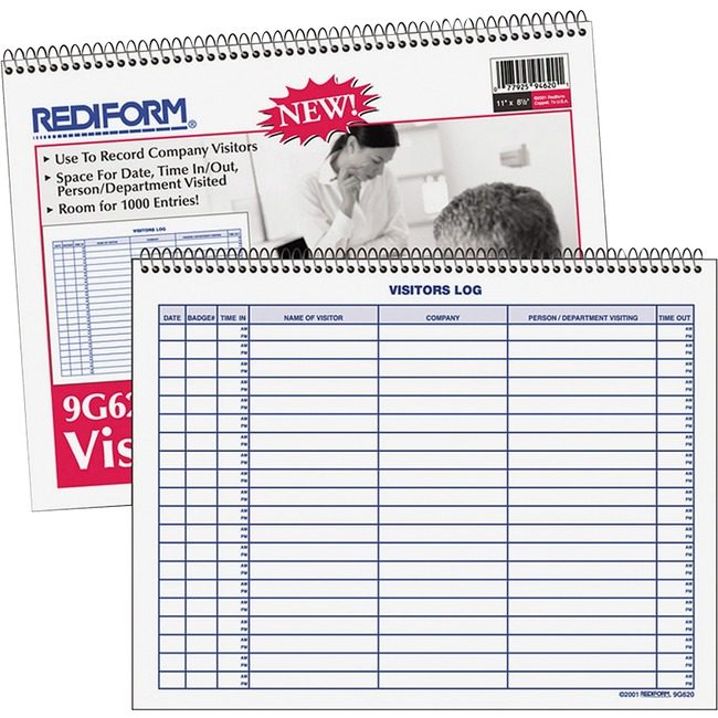 Dominion Blueline, Inc. Schneider Vizz Book Visitors Log RED9G620