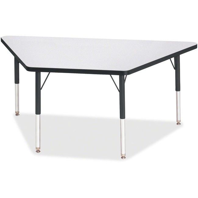 Jonti-Craft, Inc. Table Trapezoid 30X60 Gy/Bk JNT6443JCE180