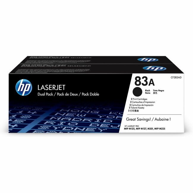 HP Inc. / Hewlett-Packard Crtdgs Toner Black 2 Pack 83A HEWCF283AD