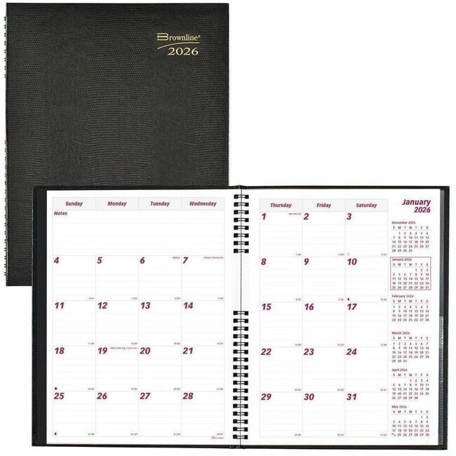 Dominion Blueline, Inc. Schneider Vizz Planner Monthly 11X8 14MO Black REDCB1262CBLK