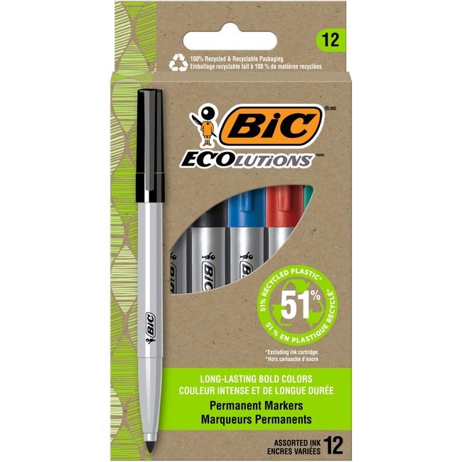 BIC Corporation Markers Ecolution Dzast BICPMER12AST