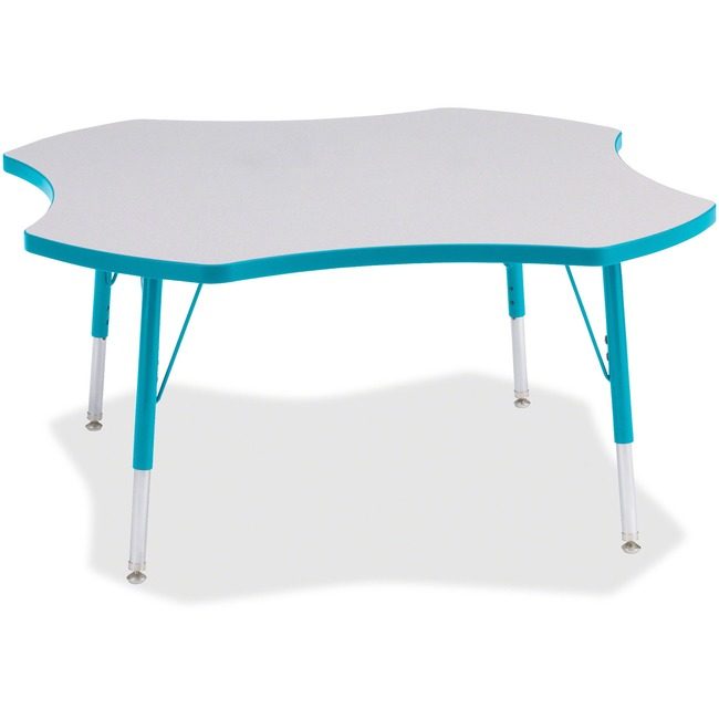 Jonti-Craft, Inc. Table Four Leaf 48" Gy/Tl JNT6453JCE005