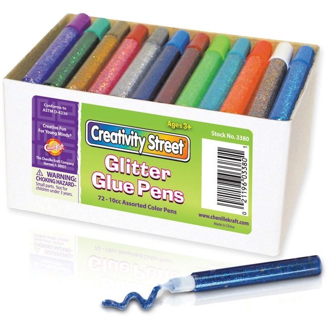 Pacon Corporation Pen Glue Glitter 72PC Assorted PAC338000
