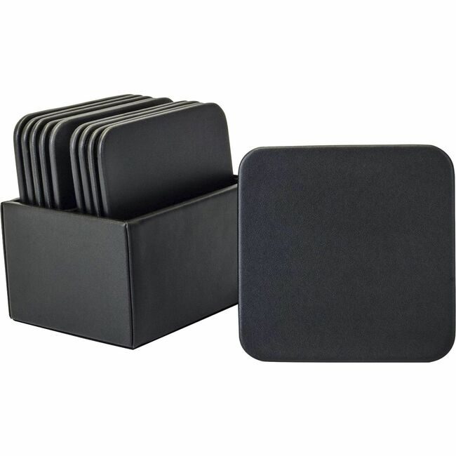Dacasso Coaster Set Lthr Sq 10 DACA1043