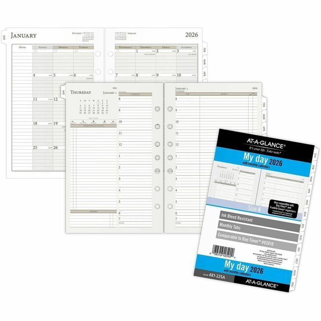 ACCO Brands AT-A-GLANCE Refill Dly 2PPD Gray SIZE4 AAG481225A