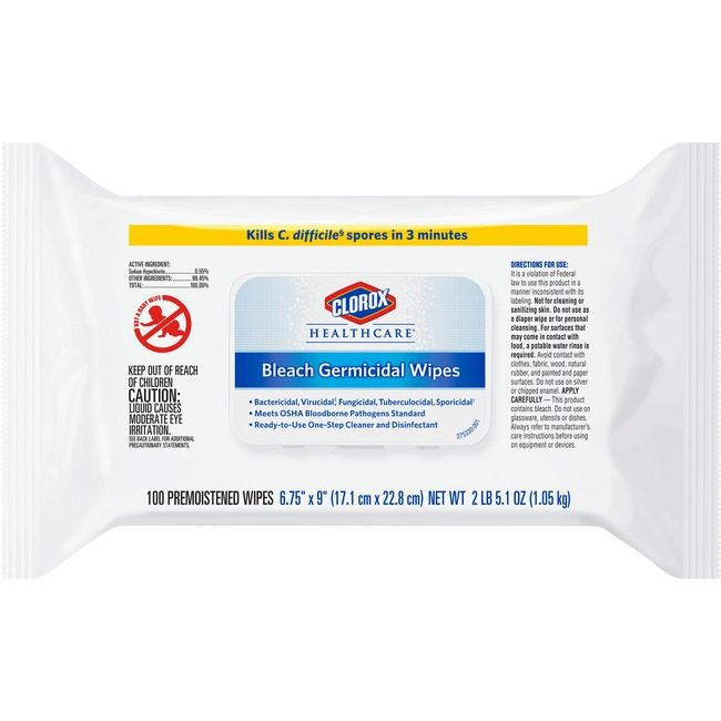 CloroxPro / Clorox The Clorox Company CloroxPro / Healthcare Bleach Wipe CLO32621