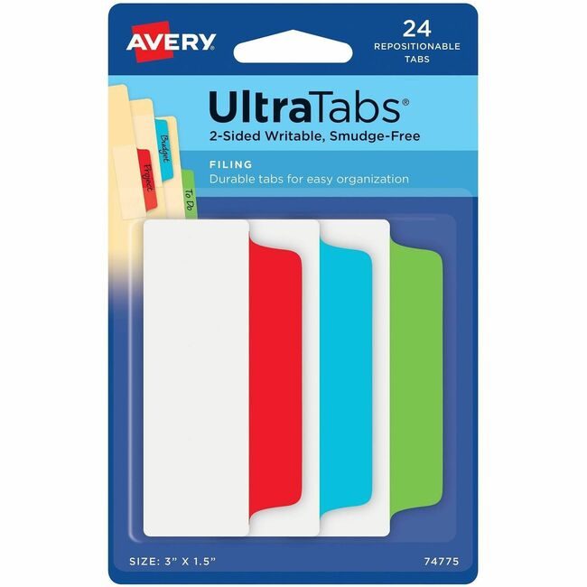 Avery Products Corporation Tab Repo Filing 24ST Assorted AVE74775ST