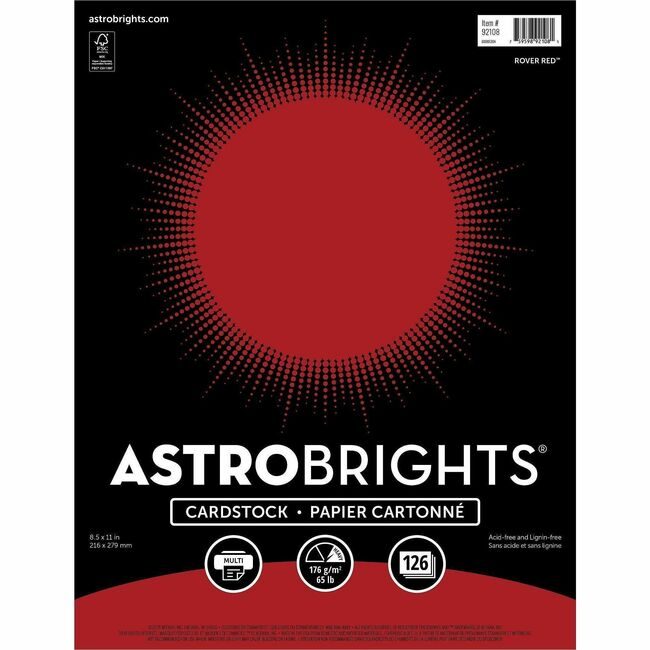 Neenah Paper, Inc. Astrobrights 65LB Roverred WAU92108