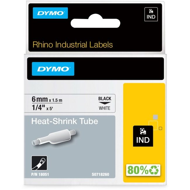 Newell Brands DYMO Label Heatshrnk Tubeg 1/4" DYM18051