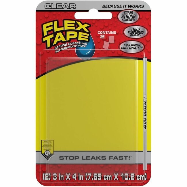 Swift Response, LLC Flex Seal Tape 3"X4" 2PCS Clear FLXTFSCLRMINI