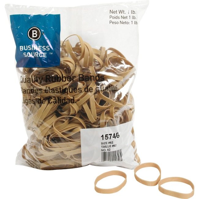Business Source Rubberbands SIZE #62 1LB BSN15746