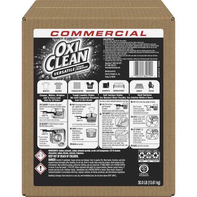 Church & Dwight Remover Stain Oxiclean 30LB CDC3320084012