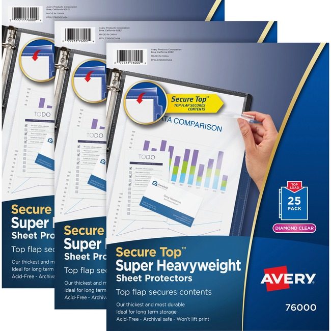 Avery Products Corporation Protector Sheet Secure Top AVE76000BD
