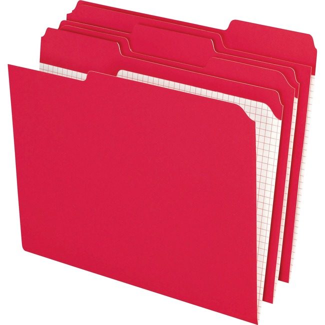 Pendaflex Folder Letter Double 11PT 1/3 Red PFXR15213RED