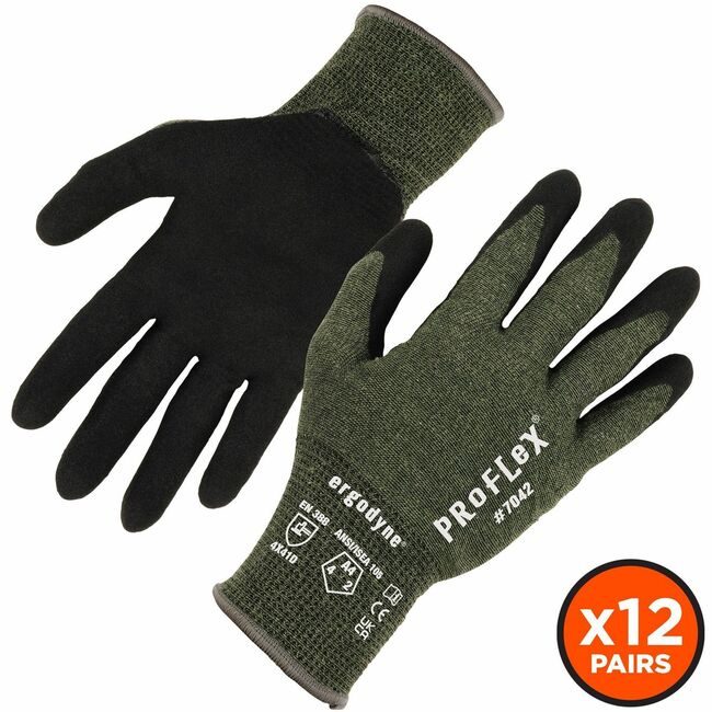 Ergodyne Glove Coated A4 Natural Green L EGO10334