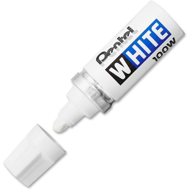 Pentel of America Marker Felt Broad White PEN100W