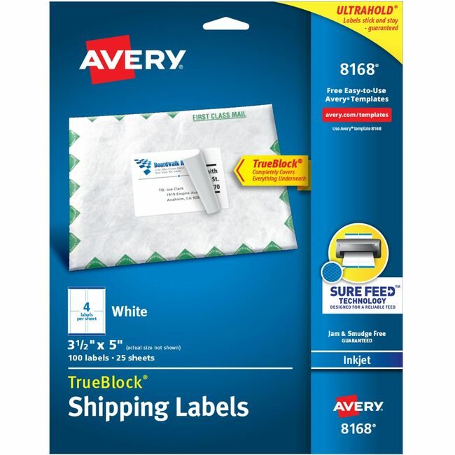 Avery Products Corporation Label Inkjt Shpng 3.5X5 100 AVE8168