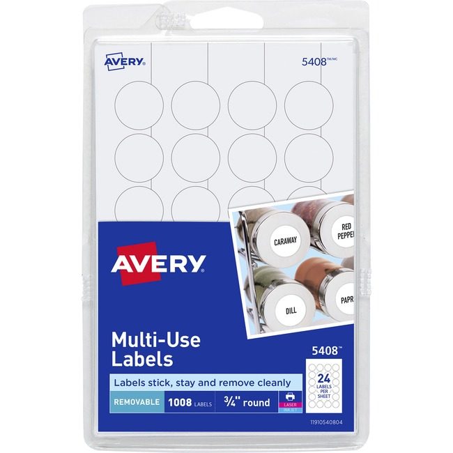 Avery Products Corporation Label Removeable Round 3/4" AVE05408