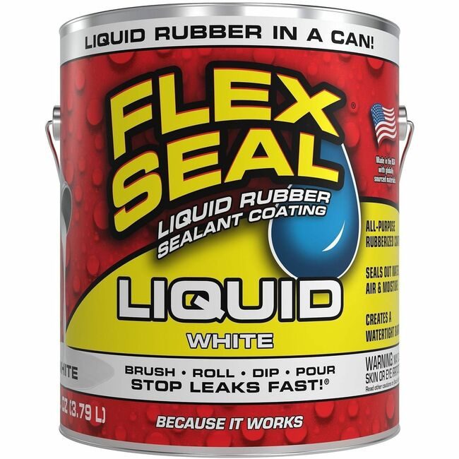 Swift Response, LLC Flex Seal Rubber Liquid 1 Gallon White FLXUS855WHT012