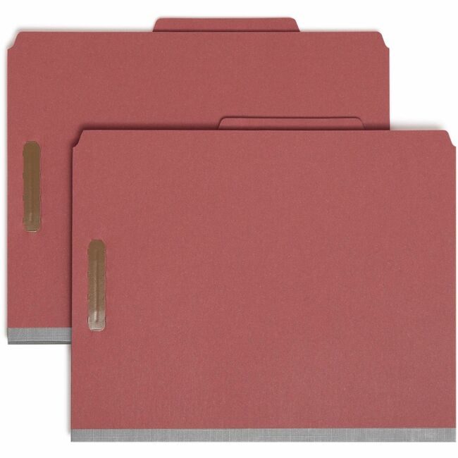 Smead Manufacturing Co. Folder Classf Letter 2DIV Red SMD14024