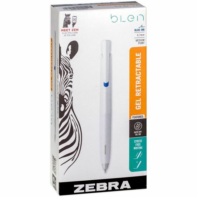 Zebra Pen Corporation Rt Gel .7M White Blue Dz ZEB41420
