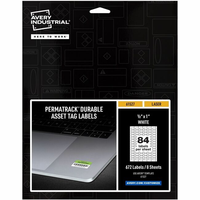 Avery Products Corporation Label Tag Asset White 672 Pack AVE61527