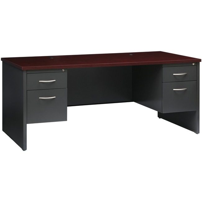 Lorell Desk 36"X72" DBL PED Ch/Mh LLR79140