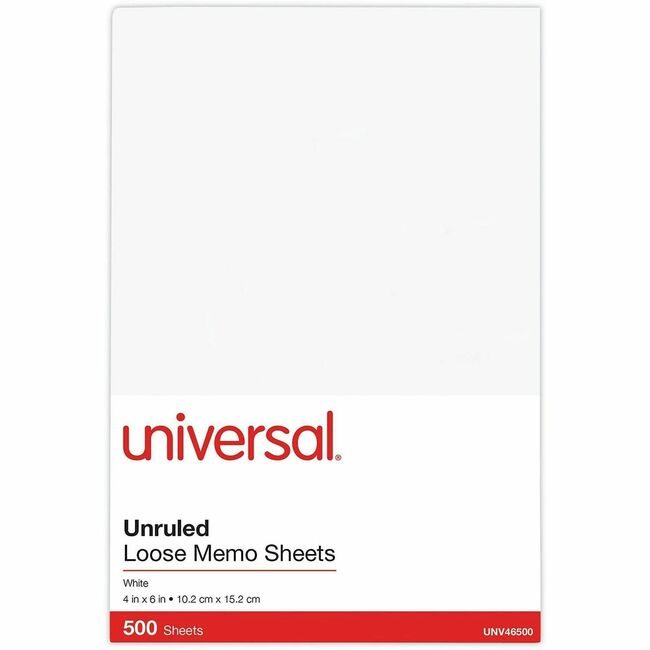 Universal Office Products Sheet Memo Refill 4X6 500 UNV46500