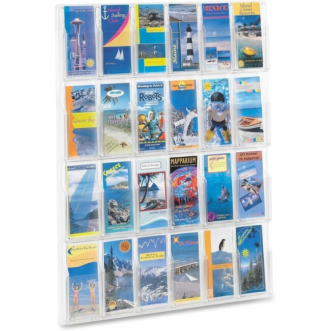 Safco Products Display Pamphlet 24PCKT Clear SAF5601CL