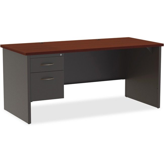 Lorell Desk 30"X66" LH PED Ch/Mh LLR79152