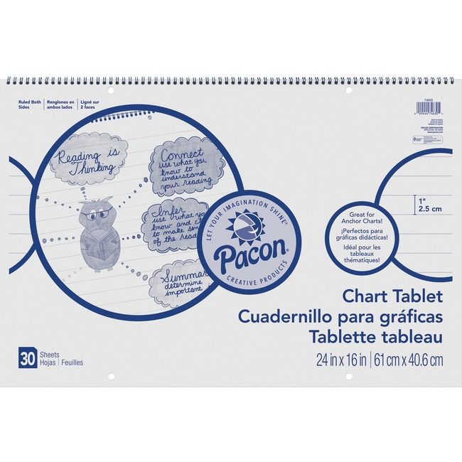 Pacon Corporation Tablet Chart 1"RLD 24X16 We PAC74630
