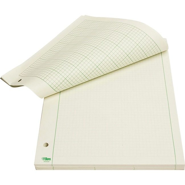 TOPS Products Pad Engnr 8.5X11 3HP Green TOP35502