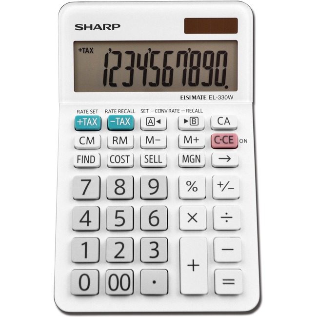Sharp Electronics Calc Desktop 10-DIGIT We SHREL-330WB